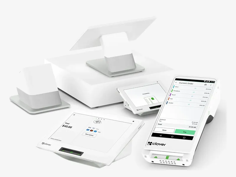 Clover Station Duo, Clover Mini and Clover Flex point of sale devices