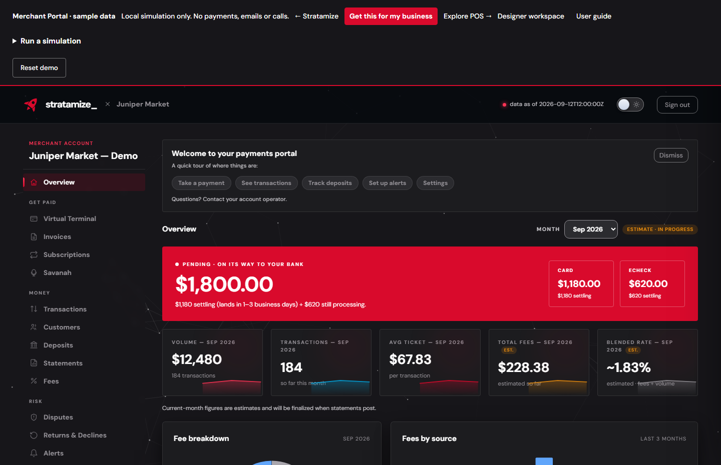 Open the rebranded interactive Stratamize Merchant Portal demo